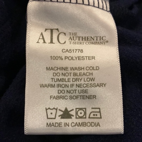 Boys ATC Navy Blue Stanley Stick Hockey Association hoodie & Short Sleeve- sz YM - Picture 15 of 16